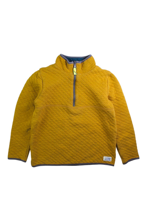 A Yellow Zippered Sweatshirts from Crewcuts in size 10Y for boy. (Front View)