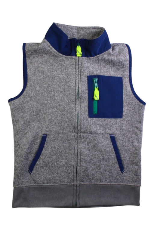 A Grey Outerwear Vests from J.Crew in size 6T for boy. (Front View)