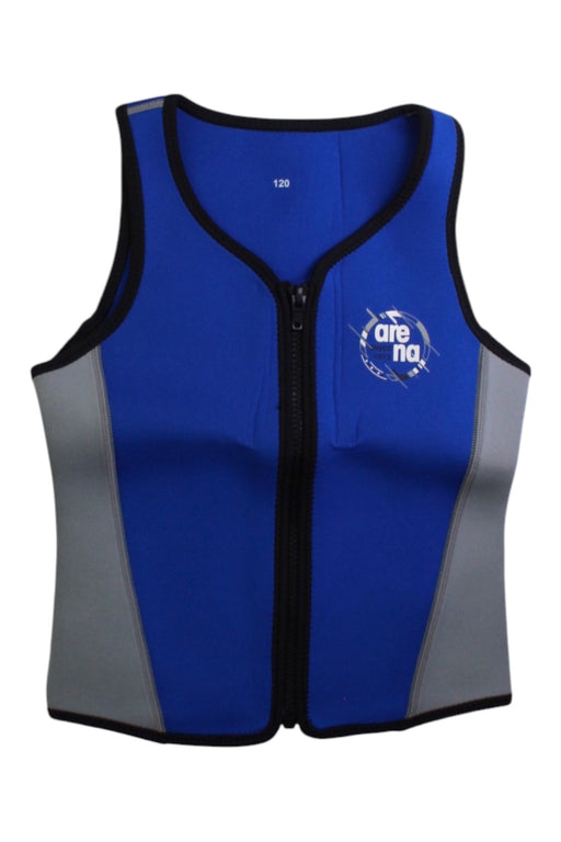A Blue Floatsuits from Arena in size 5T for boy. (Front View)