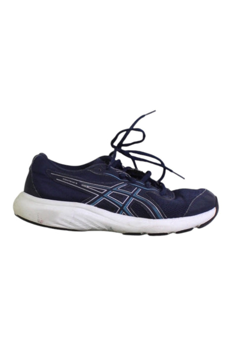 A Navy Sneakers from ASICS in size 12Y for boy. (Front View)