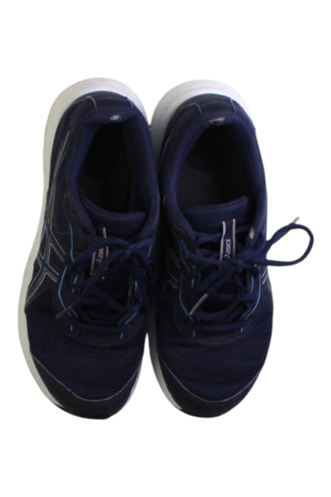 A Navy Sneakers from ASICS in size 12Y for boy. (Back View)