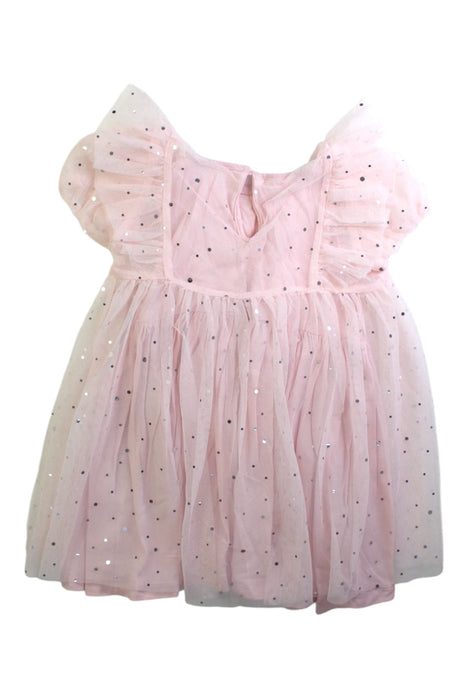 A Pink Short Sleeve Dresses from Stella McCartney in size 6-12M for girl. (Back View)