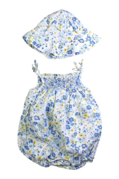 A White Sleeveless Rompers from Ralph Lauren in size 0-3M for girl. (Front View)