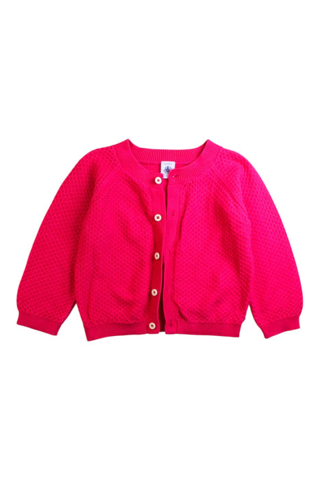 A Pink Cardigans from Petit Bateau in size 2T for girl. (Front View)