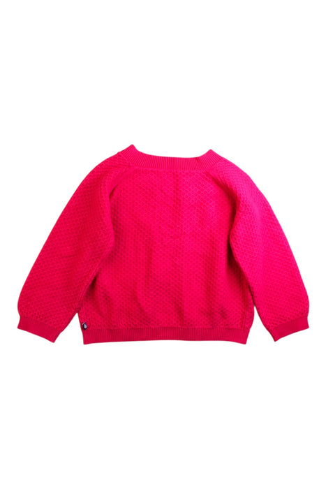 A Pink Cardigans from Petit Bateau in size 2T for girl. (Back View)