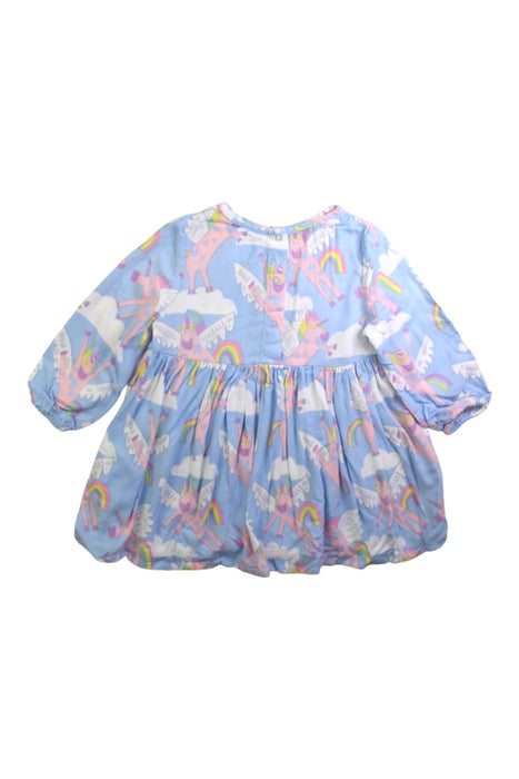A Blue Long Sleeve Dresses from Stella McCartney in size 12-18M for girl. (Back View)