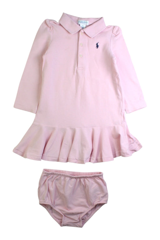 A Pink Dress Sets from Ralph Lauren in size 12-18M for girl. (Front View)