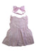 A Pink Sleeveless Dresses from purebaby in size 6-12M for girl. (Back View)