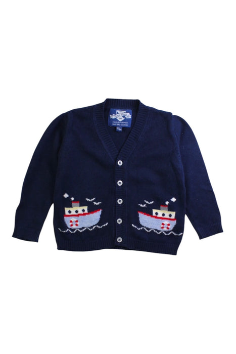 A Navy Cardigans from Thomas Brown in size 12-18M for boy. (Front View)