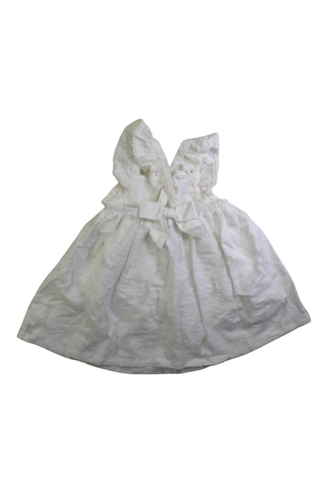 A White Sleeveless Dresses from Country Road in size 12-18M for girl. (Back View)