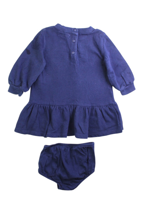 A Navy Dress Sets from Ralph Lauren in size 3-6M for girl. (Back View)