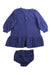 A Navy Dress Sets from Ralph Lauren in size 3-6M for girl. (Back View)