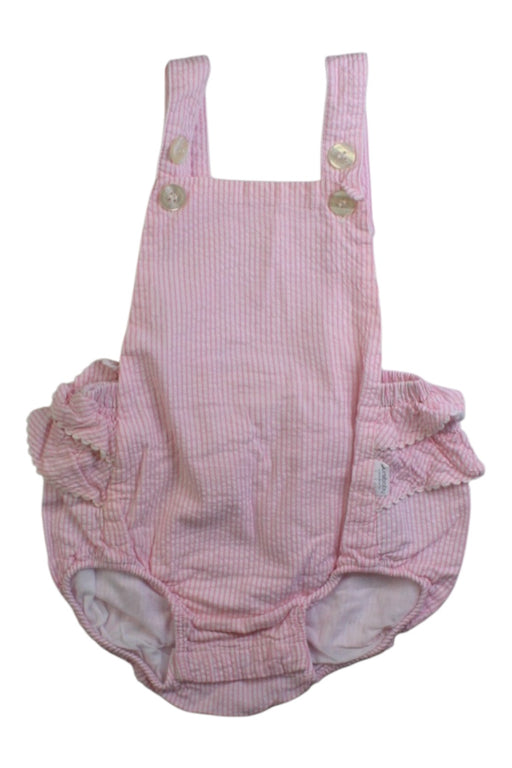 A Pink Sleeveless Rompers from purebaby in size 6-12M for girl. (Front View)