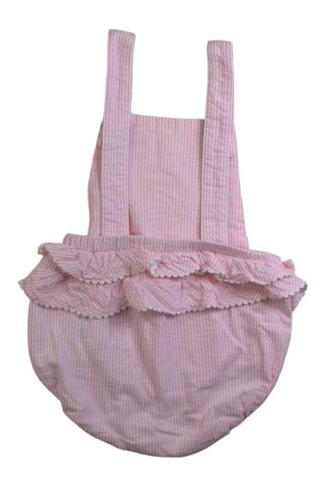 A Pink Sleeveless Rompers from purebaby in size 6-12M for girl. (Back View)