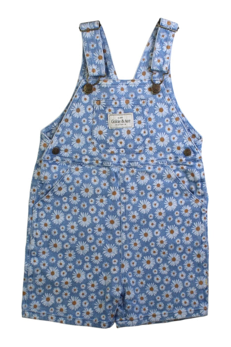 A Blue Overall Shorts from Goldie + Ace in size 12-18M for girl. (Front View)