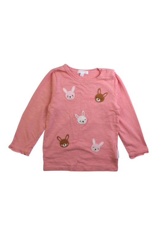 A Pink Long Sleeve Tops from purebaby in size 18-24M for girl. (Front View)