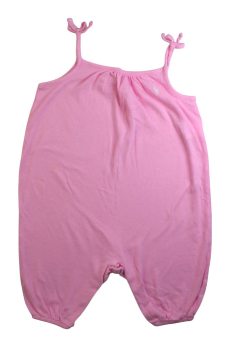 A Pink Sleeveless Rompers from Ralph Lauren in size 6-12M for girl. (Front View)