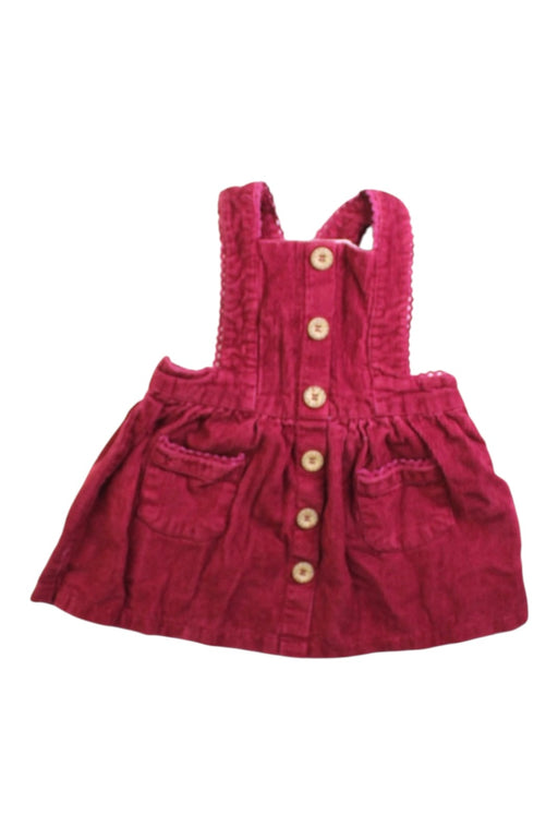 A Burgundy Overall Dresses from purebaby in size 3-6M for girl. (Front View)