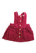 A Burgundy Overall Dresses from purebaby in size 3-6M for girl. (Front View)