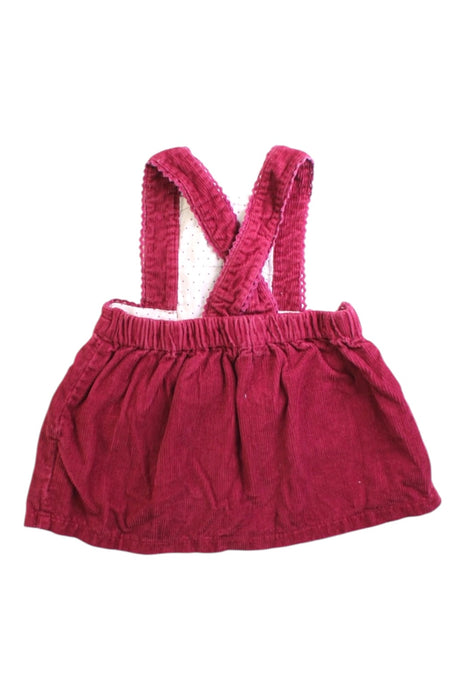A Burgundy Overall Dresses from purebaby in size 3-6M for girl. (Back View)