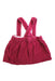 A Burgundy Overall Dresses from purebaby in size 3-6M for girl. (Back View)