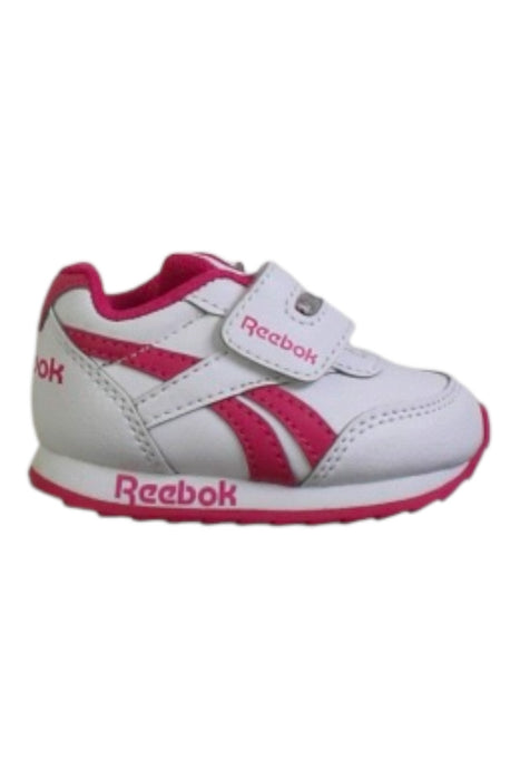 A White Sneakers from Reebok in size 3-6M for girl. (Front View)