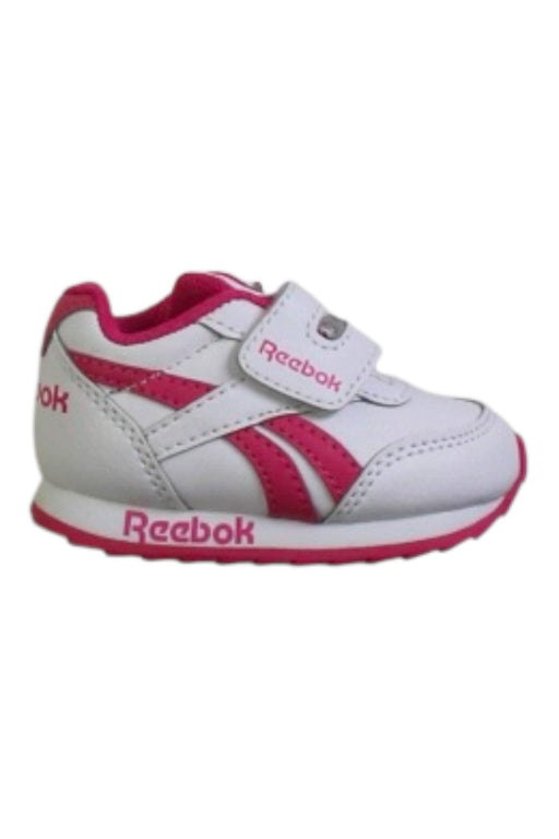 A White Sneakers from Reebok in size 3-6M for girl. (Front View)