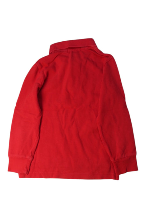 A Red Long Sleeve Polos from Polo Ralph Lauren in size 4T for boy. (Back View)