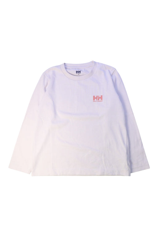 A White Long Sleeve T Shirts from Helly Hansen in size 7Y for boy. (Front View)