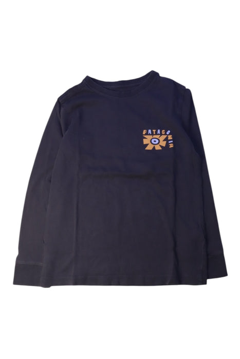 A Navy Long Sleeve T Shirts from Patagonia in size 5T for boy. (Front View)