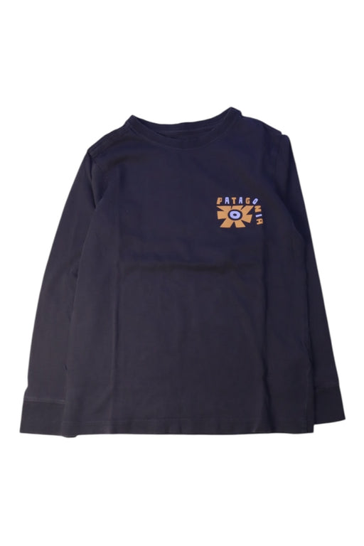 A Navy Long Sleeve T Shirts from Patagonia in size 5T for boy. (Front View)