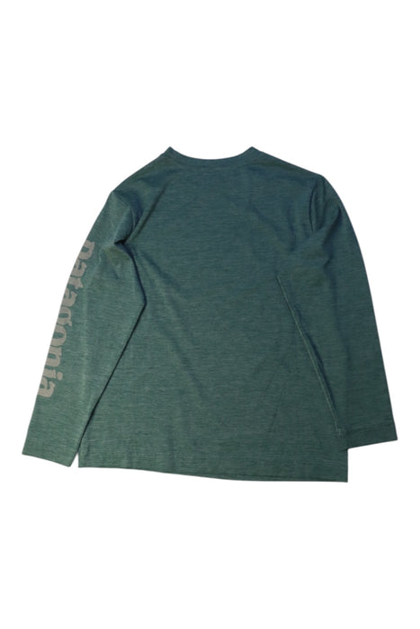 A Green Long Sleeve T Shirts from Patagonia in size 5T for boy. (Back View)