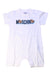 A White Short Sleeve Rompers from Moschino in size 12-18M for neutral. (Front View)