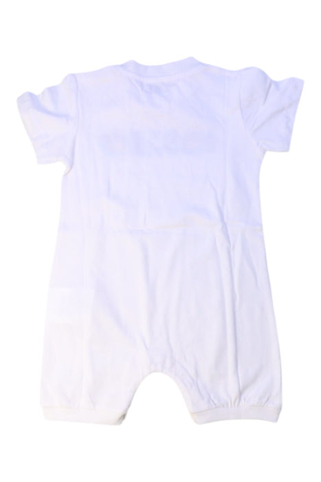 A White Short Sleeve Rompers from Moschino in size 12-18M for neutral. (Back View)