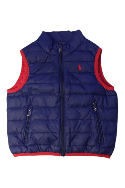 A Navy Outerwear Vests from Polo Ralph Lauren in size 2T for boy. (Front View)