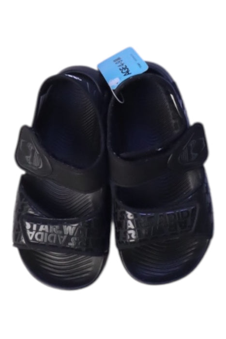 A Black Sandals from Adidas in size 5T for boy. (Back View)