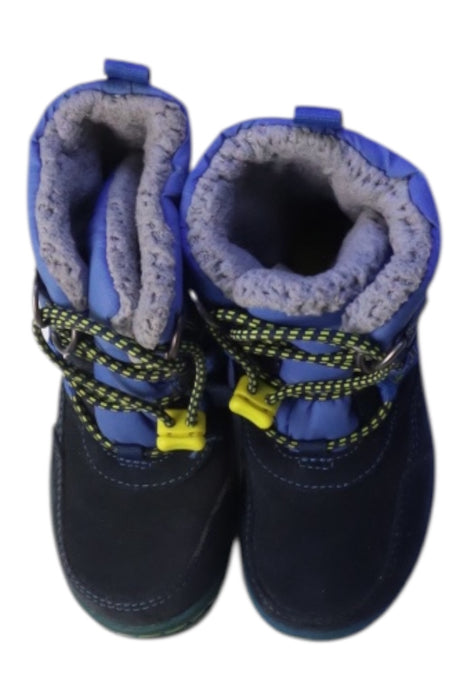 A Blue Winter Boots from Timberland in size 3T for boy. (Back View)