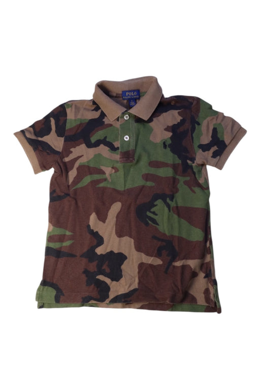 A Green Short Sleeve Polos from Polo Ralph Lauren in size 5T for boy. (Front View)