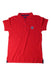 A Red Short Sleeve Polos from Shanghai Tang in size 6T for boy. (Front View)