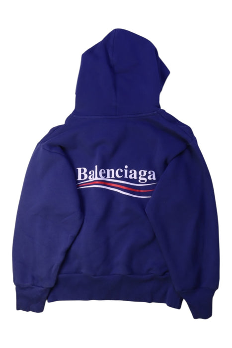 A Blue Hooded Sweatshirts from Balenciaga in size 4T for boy. (Back View)