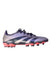 A Silver Cleats/Soccer Shoes from Adidas in size 9Y for boy. (Front View)