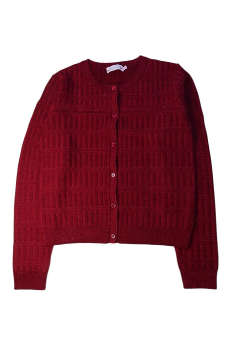 A Red Cardigans from Bonpoint in size 12Y for girl. (Front View)