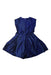 A Navy Sleeveless Dresses from Jacadi in size 12Y for girl. (Back View)