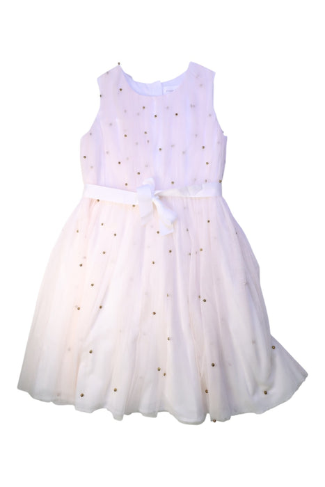 A White Sleeveless Dresses from Charabia in size 12Y for girl. (Front View)