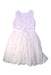 A White Sleeveless Dresses from Charabia in size 12Y for girl. (Front View)