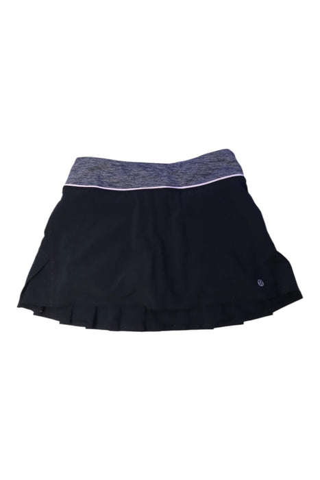 A Black Skorts from Lululemon in size 6-12M for girl. (Front View)
