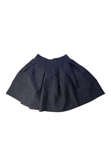 A Navy Mid Skirts from Momonittu in size 10Y for girl. (Back View)