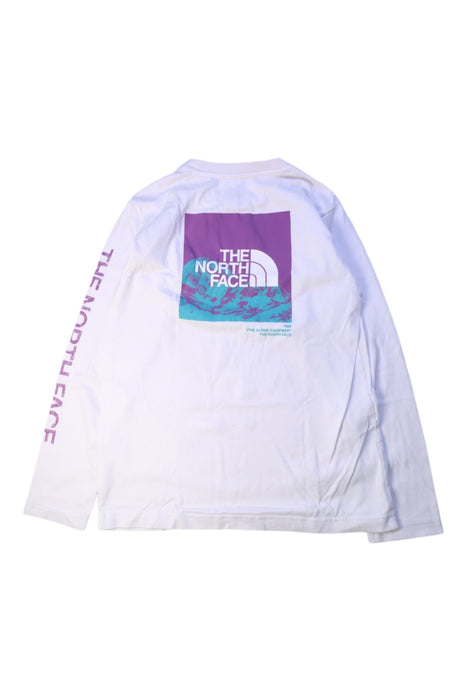 A White Long Sleeve T Shirts from The North Face in size 10Y for boy. (Back View)