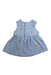 A Blue Sleeveless Dresses from purebaby in size 0-3M for girl. (Back View)