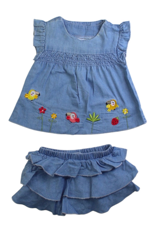A Blue Dress Sets from Mayoral in size Newborn for girl. (Front View)